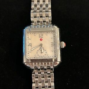 Michele Stainless Steel Bracelet Watch